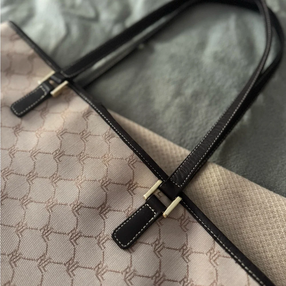 Ralph Lauren Beige and Brown Patterned Tote - Picture 3 of 5